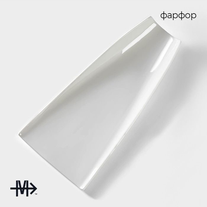 Блюдо фарфоровое Magistro &laquo;Бланш&raquo;, 33,5&times;16&times;5 см, цвет белый