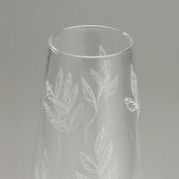 Ваза для цветов &laquo;Ботаника&raquo; стеклянная, прозрачная, 26 см, 1,7 л.