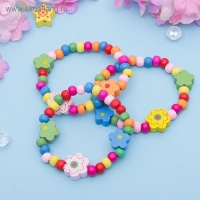 Браслет детский &laquo;Выбражулька&raquo; цветы радужные, цвет МИКС