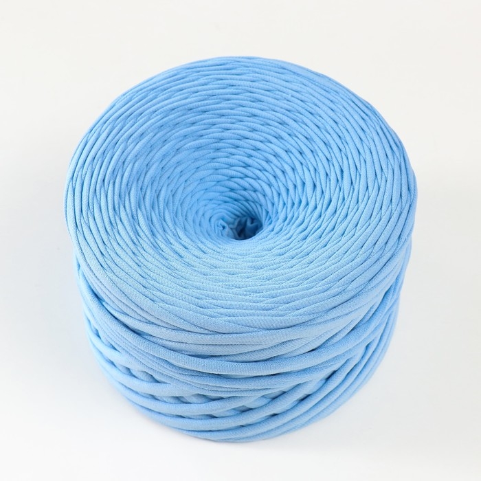 Трикотажная пряжа, ширина 7-9 мм, 100м/295 гр&plusmn;10% (43/1 - светло-серо-голубой)