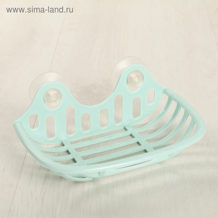 Мыльница на присосках, 16&times;10&times;6 см, цвет МИКС