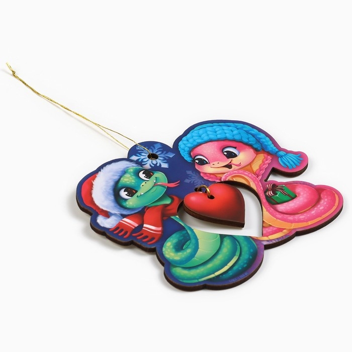 Ёлочная игрушка новогодняя &laquo;Сердечко&raquo;, на Новый год, 8,8 х 9,8 см