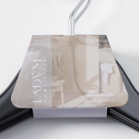 Плечики - вешалки для одежды LaDо́m Bois, 3 шт, с перекладиной, широкие плечики, деревянные сорт А, 44,5&times;1,2&times;23 см