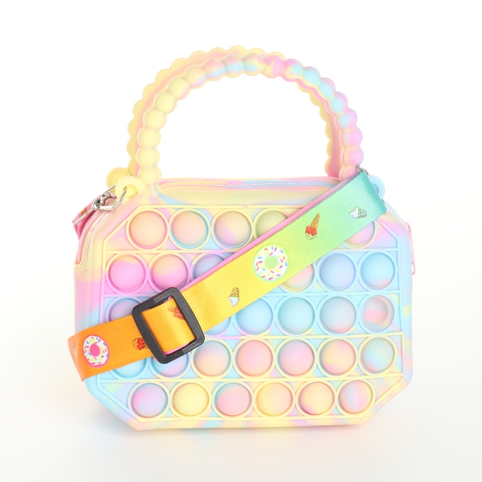 Сумка детская для девочки на молнии &laquo;Выбражулька&raquo;, pop it, цвет разноцветный