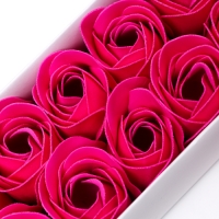 Мыльные розочки, фуксия, набор 10 шт.