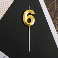 Свеча для торта, цифра &laquo;6&raquo;, 11,5 х 2,3 см