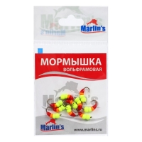 Мормышка вольфрам Marlin's Мураш №3, 4 мм, 1 г, цвет оранжевый, лимон, 10 шт.