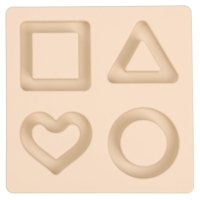 Развивающая игрушка - сортер &laquo;Изучаем фигуры&raquo;, пищевой силикон, цвет бежевый, Mum&Baby