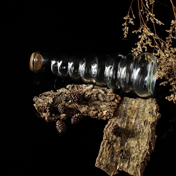 Бутылка стеклянная для соусов и масла с пробковой крышкой Доляна &laquo;Парфе. Гармонь&raquo;, 400 мл, 21,8&times;7,5 см