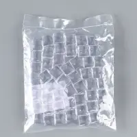 Декор пластик "Льдинка" (набор 50 шт, 150 гр) 14 мм, прозрачный