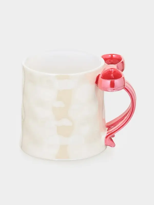 Кружка 350 ид "Бантик" 8,5х9 см красный бант