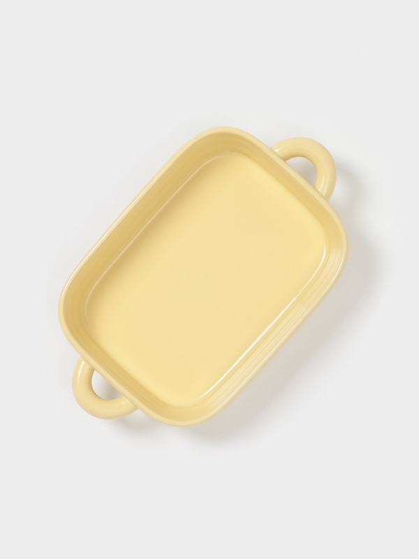 Форма для запекания Доляна &laquo;Зефир&raquo;, 32&times;19&times;6 см, прямоугольная, керамика, жёлтая