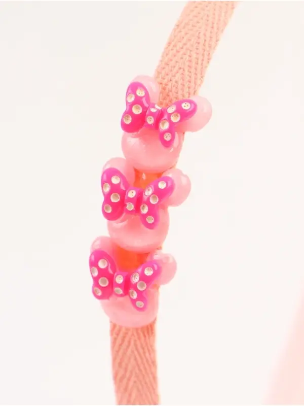 Ободок для волос розовый, Минни Маус