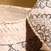 Корзинка плетеная "Бонтанг" бамбук 19х19х14 см, светлая