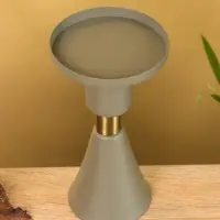 Подсвечник на 1 свечу текстурный "Графитовый" 10,5х10,5х19,5 см