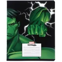 Тетрадь в клетку 24 листа, 5 видов МИКС, частичный уф-лак, обложка мелованный картон, &laquo;Мстители&raquo;