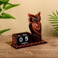 Календарь настольный &laquo;Сова&raquo;, 15&times;6&times;12 +/- 1.5 см, дерево