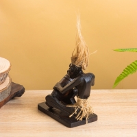 Сувенир "Абориген музыкант" дерево, 12х8х14 см