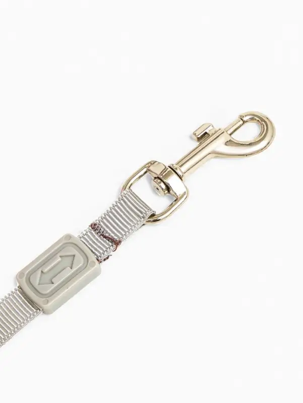 Рулетка - поводок для собак, лента 3 м, серая/сиреневая