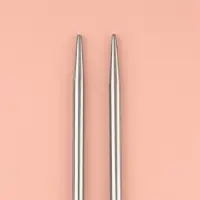 Спицы для вязания, прямые, d=4 мм, 35 см, 2 шт.