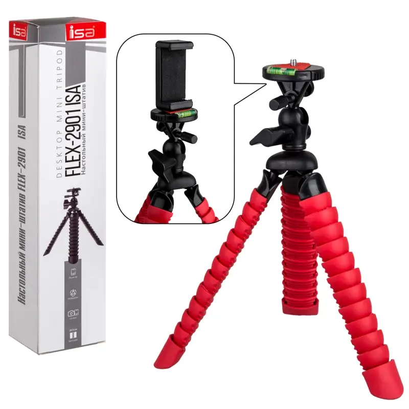 Мини-штатив FLEX-2901 Red ISA