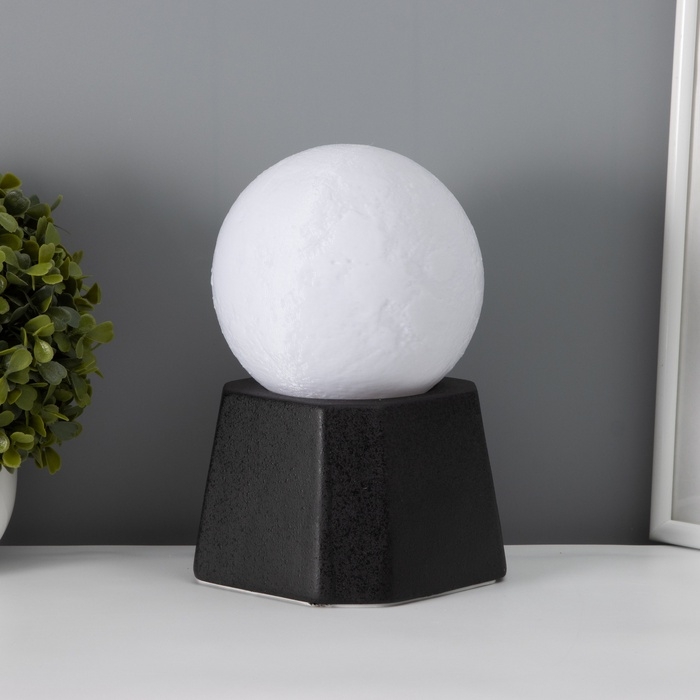 Лампа настольная "Полная луна" LED 1х40Вт Е27 черный 12х12х21см