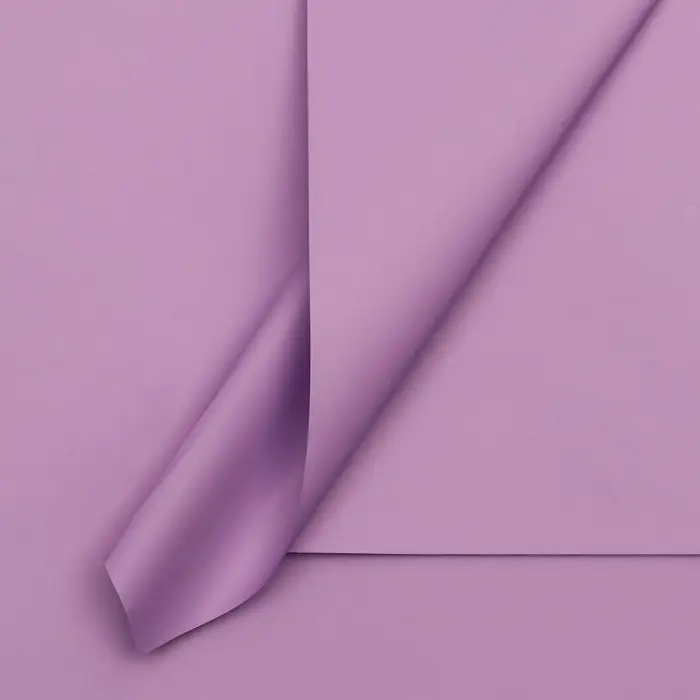 Пленка для цветов тонированная, матовая, глициневый, 57&times;57 см, 70 мкм