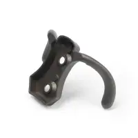 Крючок мебельный ТУНДРА TKd=007, двухрожковый, графит