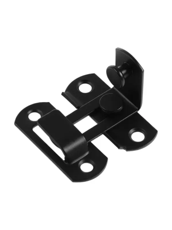 Шпингалет накладной ТУНДРА, угловой, 41&times;32 мм, черный