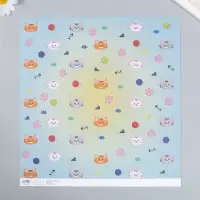 Бумага для скрапбукинга "Котята" плотность 180 гр 30,5х32 см