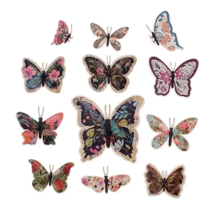 Набор магнитов на холодильник &laquo;Цветочные&raquo;, 12 шт., картон, h=4-10 см