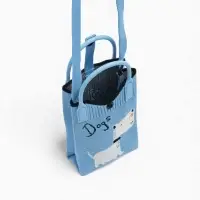 Сумка подр Пес, 12*4*17, отд на кнопке, дл ремень, голубой