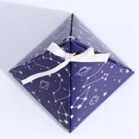 Коробка бонбоньерка, упаковка подарочная, &laquo;Космос&raquo;, 7 х 7 х 7,5 см