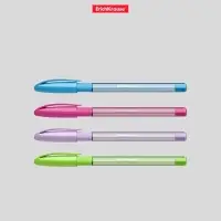 Ручка шариковая ErichKrause U-109 Spring Stick&Grip, узел 1.0 мм, чернила синие, резиновый держатель, супермягкое письмо, длина линии письма 1000 метров