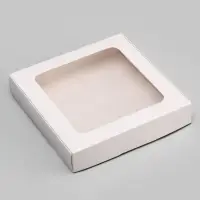 Коробка самосборная, белая, 16&times;16&times;3 см