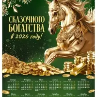 Календарь настенный 2026 &laquo;Сказочного богатства&raquo;, А4