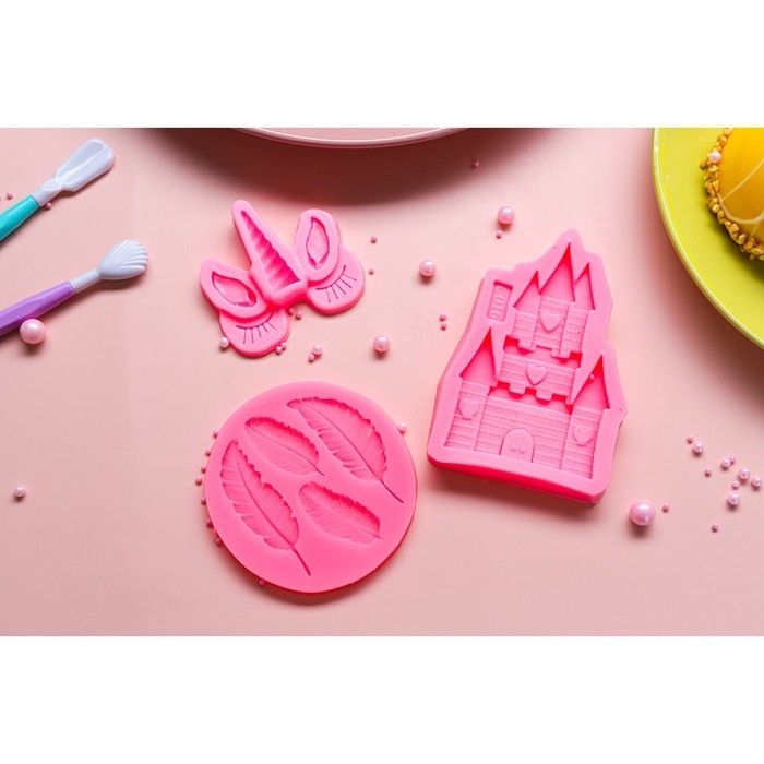 Молд Доляна &laquo;Пёрышко&raquo;, силикон, 9&times;8,6 см, цвет МИКС