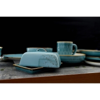 Маслёнка фарфоровая Magistro &laquo;Церера&raquo;, 18&times;12 см, цвет голубой