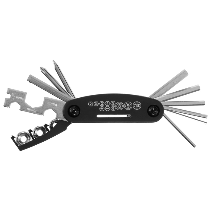 Набор велоинструментов: чехол, мультитул, ремкомплект, монтажки