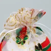 Мешочек подарочный органза &laquo;Золотые мгновения&raquo;, 10 х 12 см +/- 1.5 см