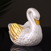 Кашпо "Лебедь" 9х10х6 см, перламутр