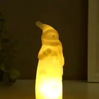 Фигурка светящаяся RISALUX &laquo;Снеговик в колпаке&raquo; LED, 3хAG10 белый 4,8х4,8х15 см