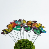 Набор штекеров "Бабочки с блестками" в наборе 20шт, 8,5см