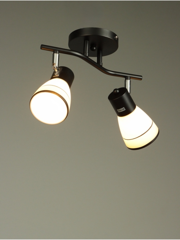 Спот "Айрис" 2хЕ14 40Вт черный 38х18х22 см