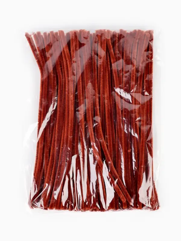 Синельная проволока, набор 100 шт, коричневая, 30 см