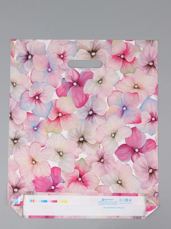 Пакет "Комплимент", полиэтиленовый с вырубной ручкой, 38 х 45 + 3 см, 50 мкм