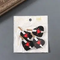 Декор для творчества акрил зеркальный "Нож в сердце" 5,5х3,2х0,4 см