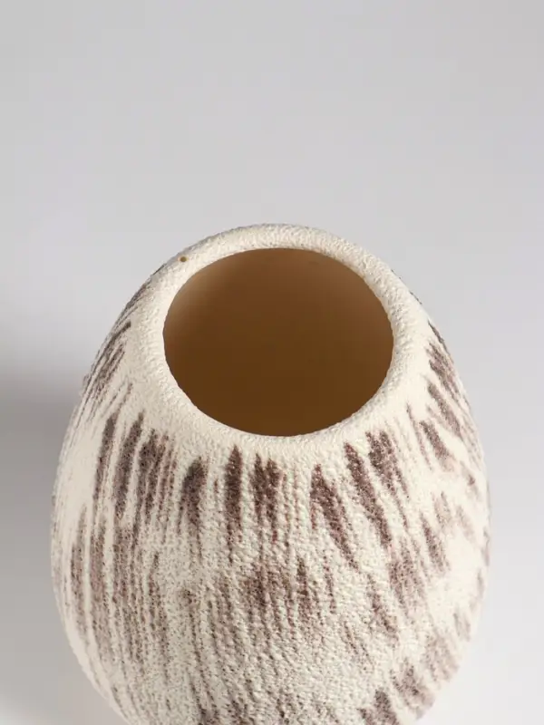 Ваза настольная керамика "Беажио" классик, 17,5х14 см, бежево-коричневый