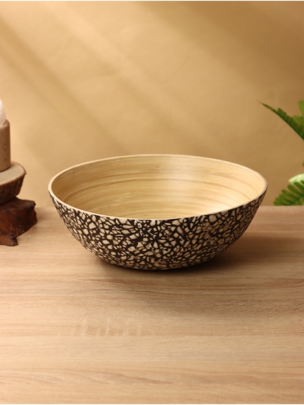 Миска 25х25х8 см +/- 1см, бамбук