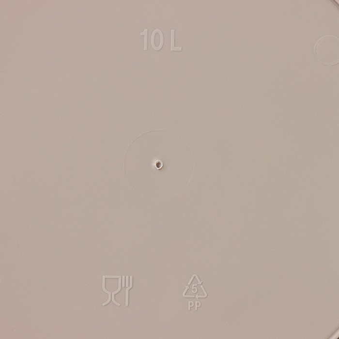 Контейнер для мусора Rambai, 10 л, d=26.7 см, h=42 см, цвет бежевый